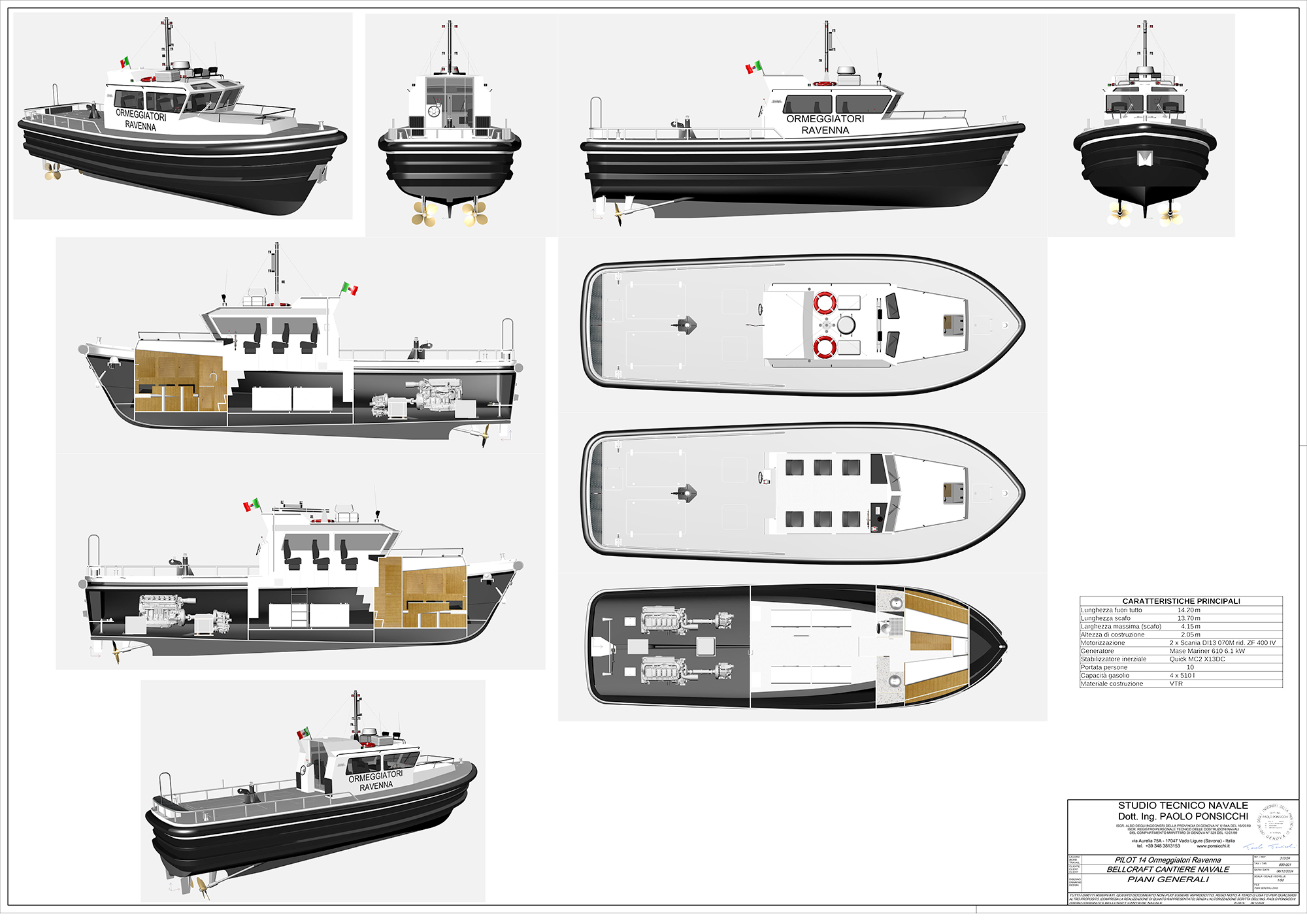 800-001 Piani generali W 14 MOORING